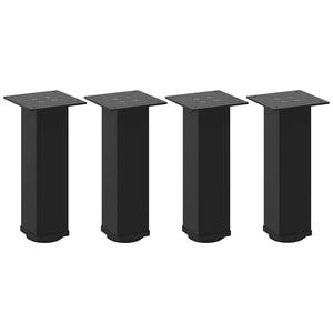 vidaXL Coffee Table Legs 4 pcs Black 42-44 cm Steel