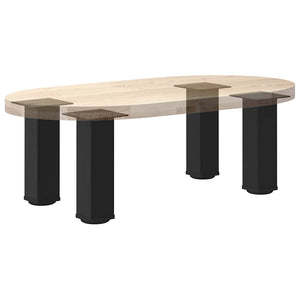 vidaXL Coffee Table Legs 4 pcs Black 42-44 cm Steel