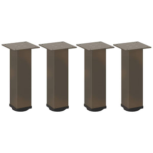 vidaXL Coffee Table Legs 4 pcs Natural Steel 42-44 cm Steel