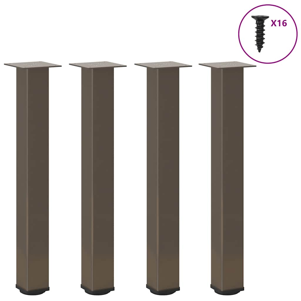 vidaXL Coffee Table Legs 4 pcs Natural Steel 72-74 cm Steel