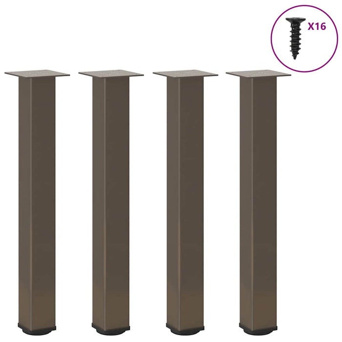 vidaXL Coffee Table Legs 4 pcs Natural Steel 72-74 cm Steel