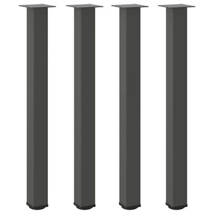 vidaXL Coffee Table Legs 4 pcs Anthracite 90-92 cm Steel