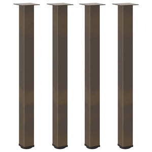 vidaXL Coffee Table Legs 4 pcs Natural Steel 90-92 cm Steel