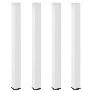 vidaXL Coffee Table Legs 4 pcs White 100-102 cm Steel