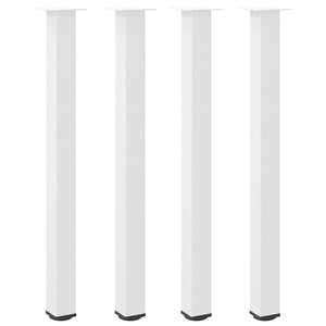 vidaXL Coffee Table Legs 4 pcs White 110-112 cm Steel