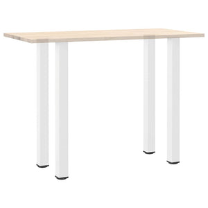 vidaXL Coffee Table Legs 4 pcs White 110-112 cm Steel