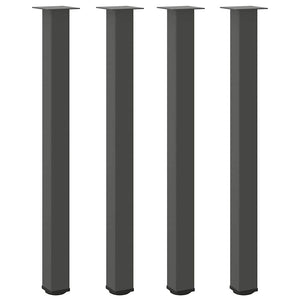 vidaXL Coffee Table Legs 4 pcs Anthracite 110-112 cm Steel