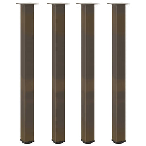 vidaXL Coffee Table Legs 4 pcs Natural Steel 110-112 cm Steel