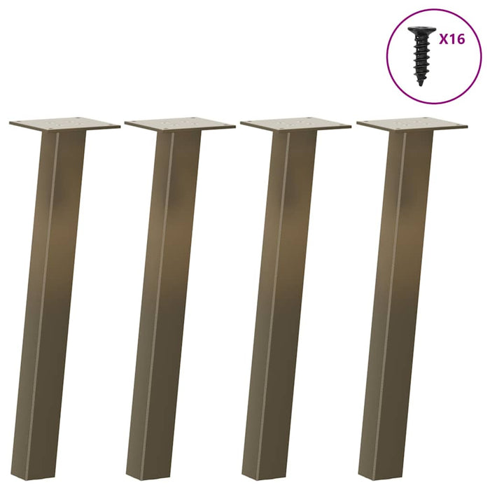 vidaXL Coffee Table Legs 4 pcs Natural Steel 30 cm Steel