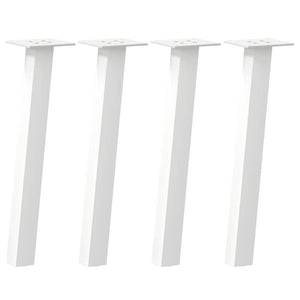 vidaXL Coffee Table Legs 4 pcs White 42 cm Steel