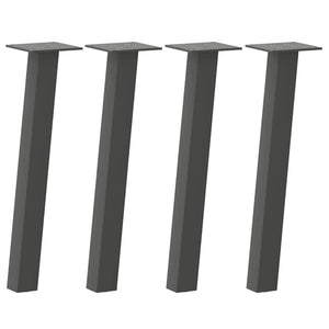 vidaXL Coffee Table Legs 4 pcs Anthracite 42 cm Steel