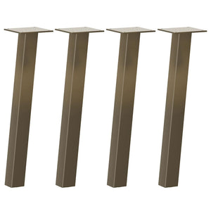 vidaXL Coffee Table Legs 4 pcs Natural Steel 42 cm Steel