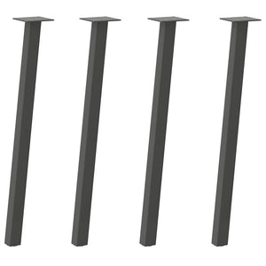 vidaXL Coffee Table Legs 4 pcs Anthracite 72 cm Steel