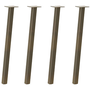 vidaXL Coffee Table Legs 4 pcs Natural Steel 72 cm Steel