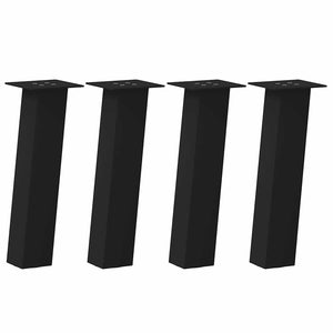 vidaXL Coffee Table Legs 4 pcs Black 30 cm Steel