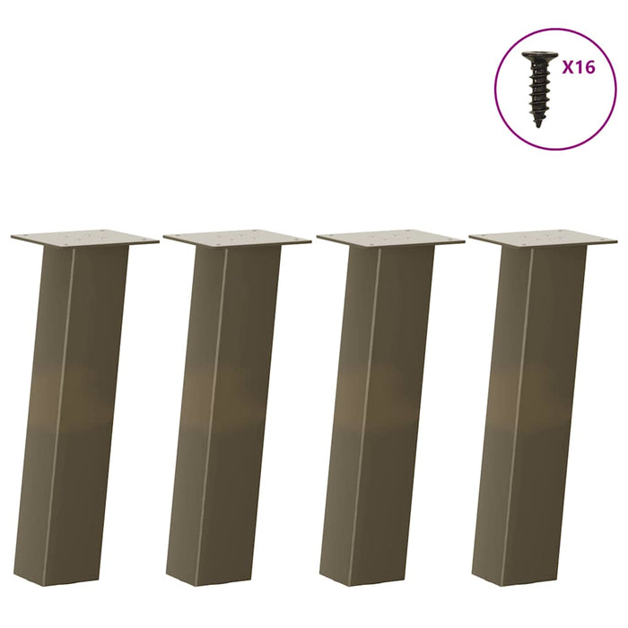 vidaXL Coffee Table Legs 4 pcs Natural Steel 30 cm Steel