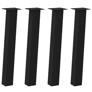 vidaXL Coffee Table Legs 4 pcs Black 72 cm Steel