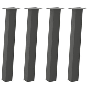 vidaXL Coffee Table Legs 4 pcs Anthracite 72 cm Steel