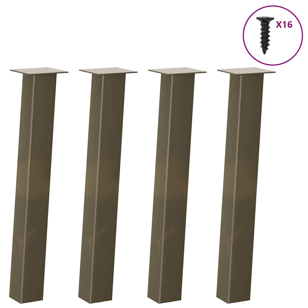 vidaXL Coffee Table Legs 4 pcs Natural Steel 72 cm Steel