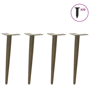 vidaXL Coffee Table Legs Conical Shape 4 pcs Natural Steel 30-31 cm Steel