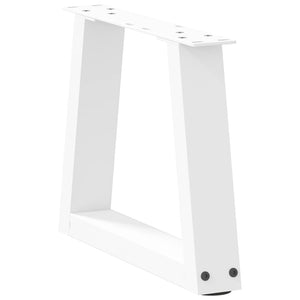 vidaXL Dining Table Legs V-Shape 2 pcs White 30x(30-31.3) cm Steel