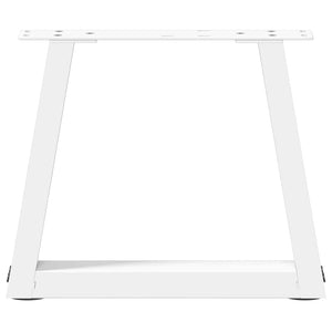 vidaXL Dining Table Legs V-Shape 2 pcs White 30x(30-31.3) cm Steel