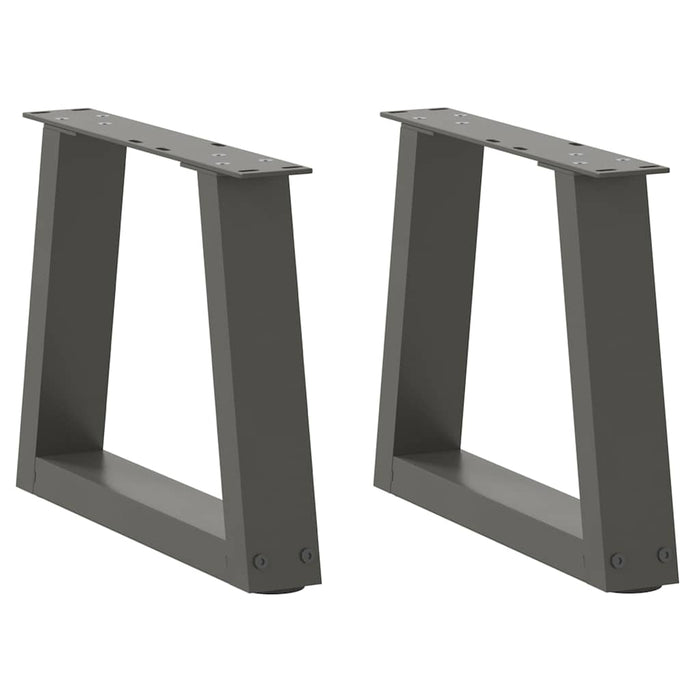 vidaXL Dining Table Legs V-Shape 2 pcs Anthracite 30x(30-31.3) cm Steel