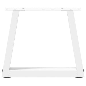 vidaXL Dining Table Legs V-Shape 2 pcs White 40x(30-31.3) cm Steel