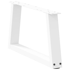 vidaXL Dining Table Legs V-Shape 2 pcs White 50x(30-31.3) cm Steel