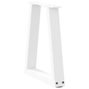 vidaXL Dining Table Legs V-Shape 2 pcs White 28x(42-43.3) cm Steel