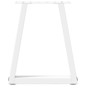 vidaXL Dining Table Legs V-Shape 2 pcs White 28x(42-43.3) cm Steel