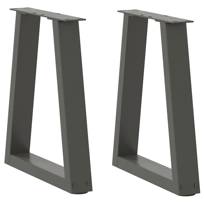 vidaXL Dining Table Legs V-Shape 2 pcs Anthracite 28x(42-43.3) cm Steel