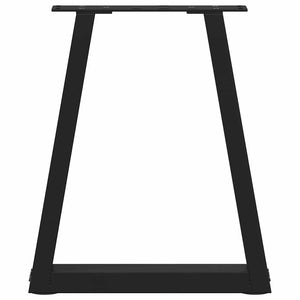 vidaXL Dining Table Legs V-Shape 2 pcs Black 38x(42-43.3) cm Steel