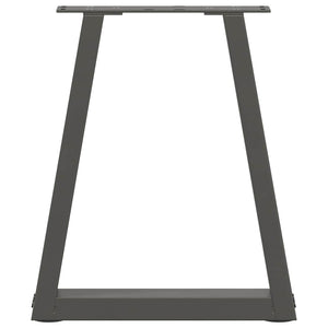 vidaXL Dining Table Legs V-Shape 2 pcs Anthracite 38x(42-43.3) cm Steel