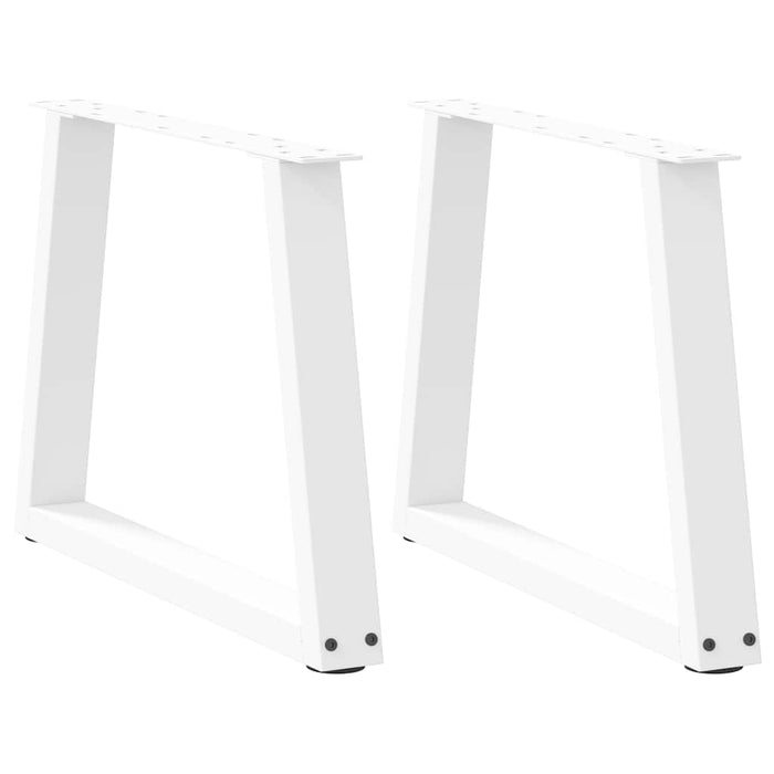 vidaXL Dining Table Legs V-Shape 2 pcs White 70x(42-43.3) cm Steel