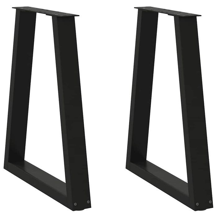 vidaXL Coffee Table Legs V-Shape 2 pcs Black 50x(72-73) cm Steel