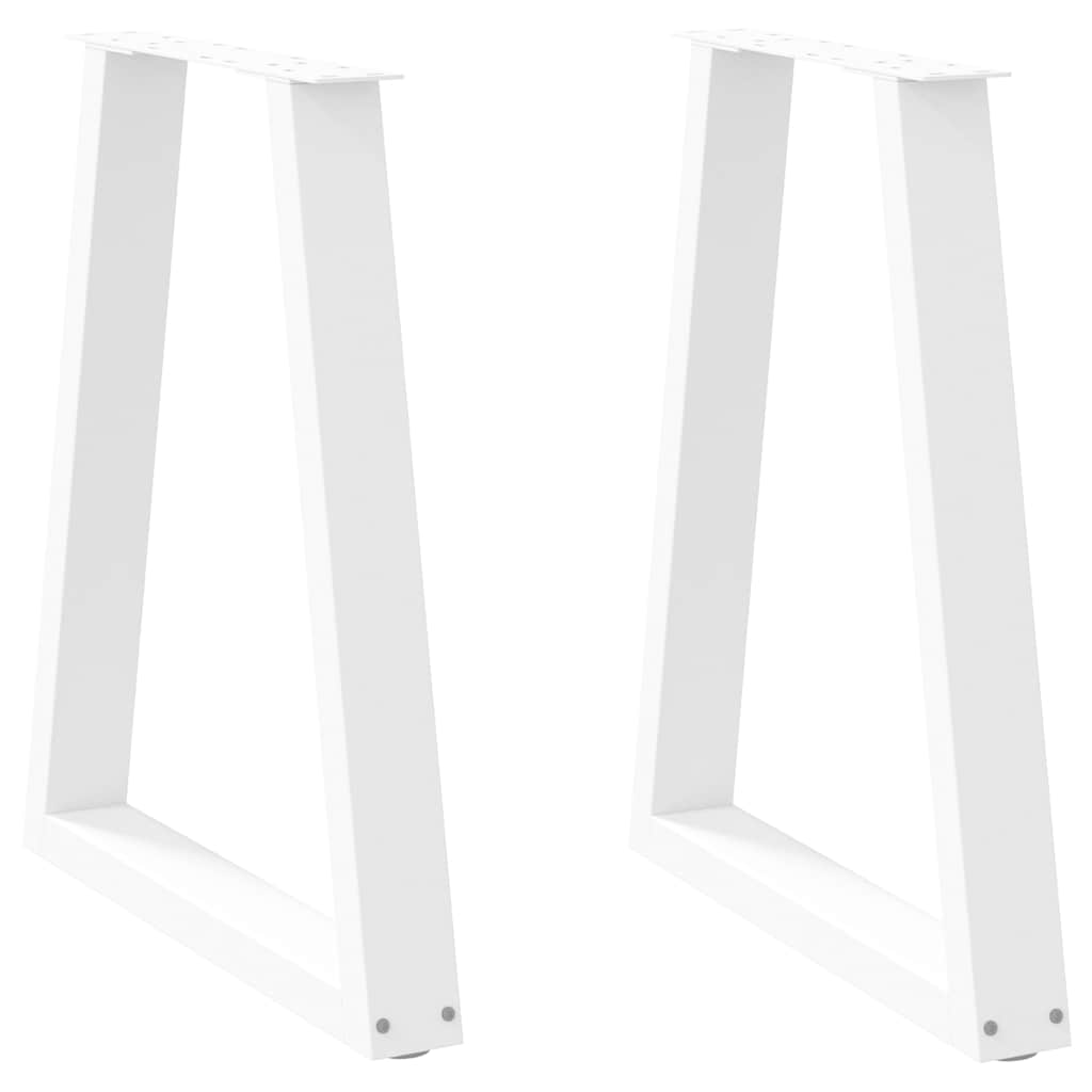 vidaXL Coffee Table Legs V-Shape 2 pcs White 50x(72-73) cm Steel