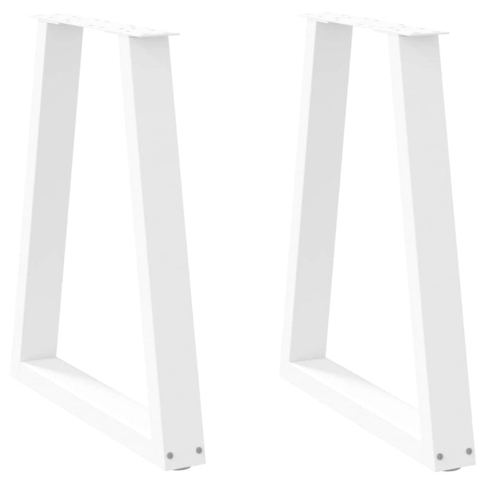 vidaXL Coffee Table Legs V-Shape 2 pcs White 50x(72-73) cm Steel