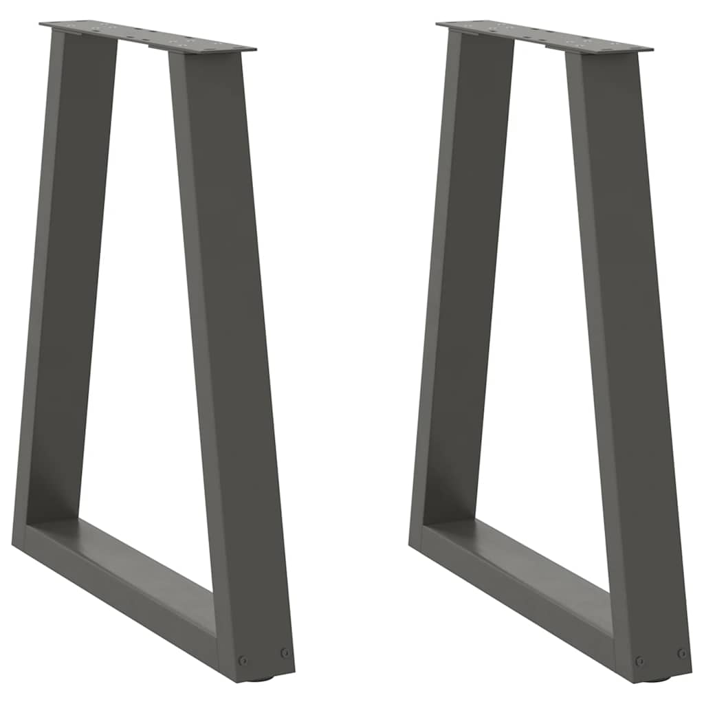 vidaXL Coffee Table Legs V-Shape 2 pcs Anthracite 50x(72-73) cm Steel