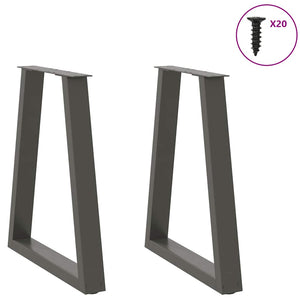 vidaXL Coffee Table Legs V-Shape 2 pcs Anthracite 60x(72-73) cm Steel