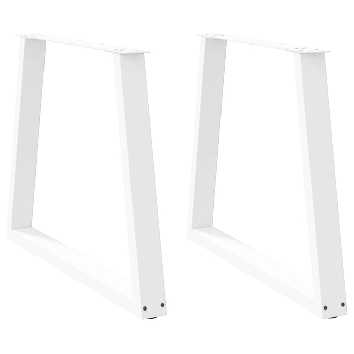 vidaXL Dining Table Legs V-Shape 2 pcs White 70x(72-73.3) cm Steel