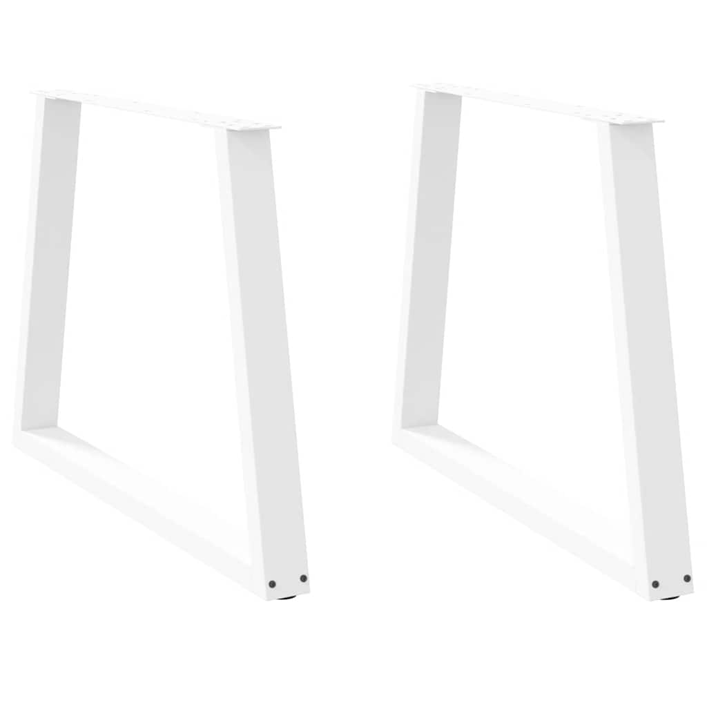 vidaXL Dining Table Legs V-Shape 2 pcs White 90x(72-73.3) cm Steel