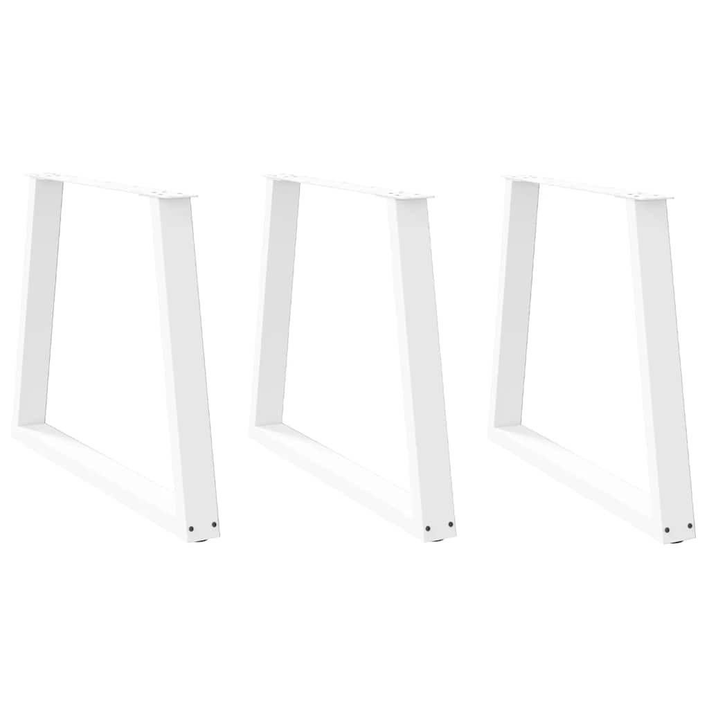 vidaXL Dining Table Legs V-Shape 3 pcs White 70x(72-73.3) cm Steel