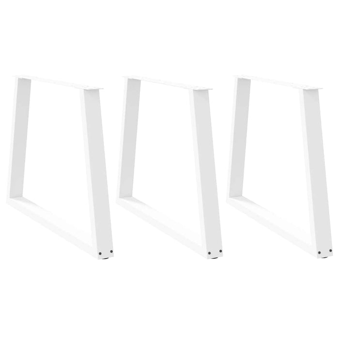 vidaXL Dining Table Legs V-Shape 3 pcs White 90x(72-73.3) cm Steel