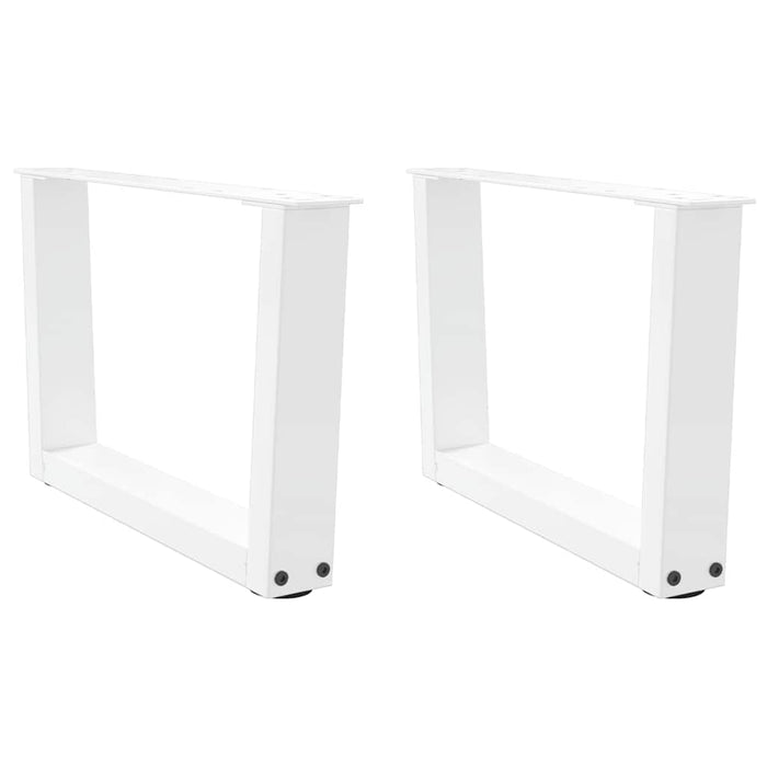 vidaXL Dining Table Legs V-Shape 2 pcs White 60x(30-31.3) cm Steel