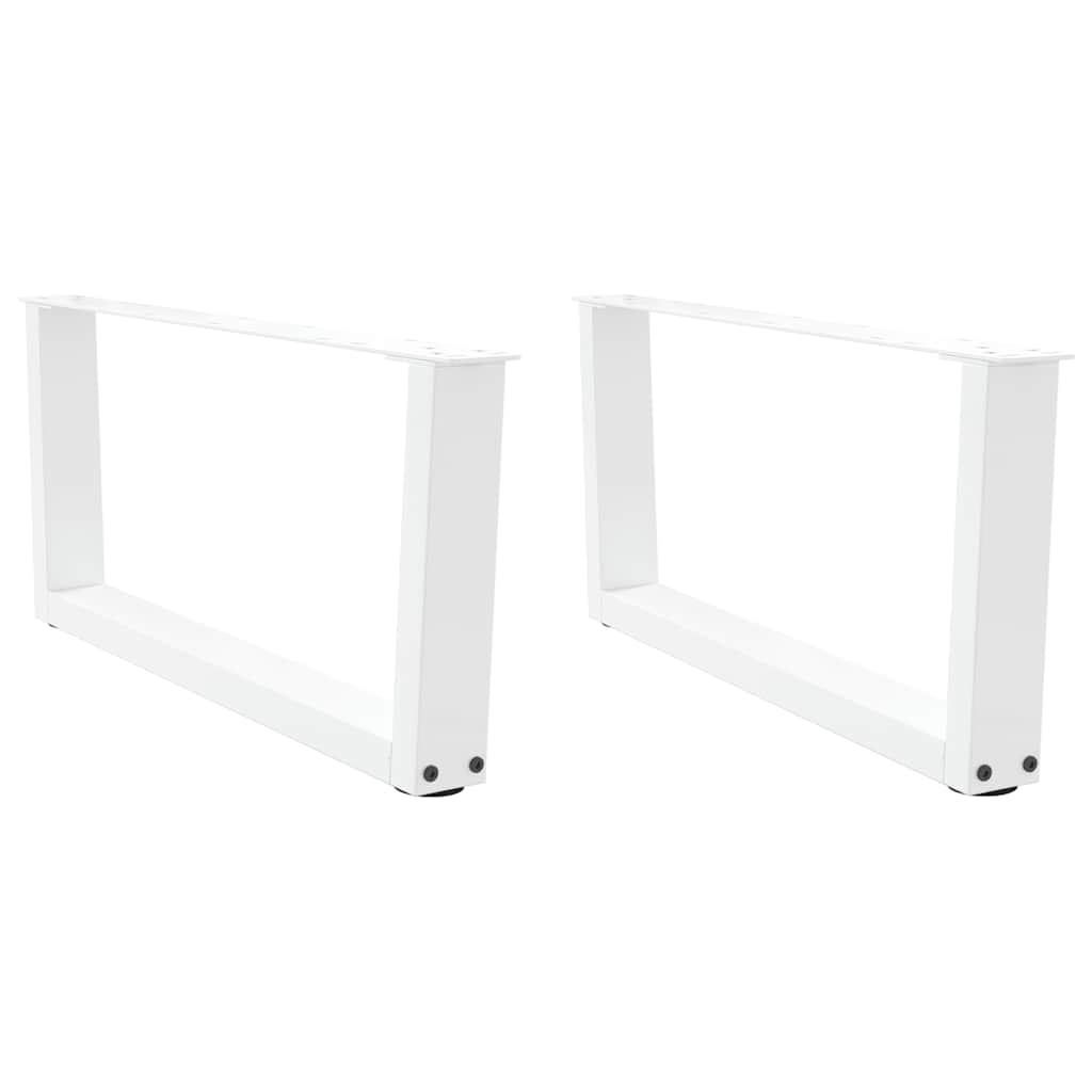 vidaXL Dining Table Legs V-Shape 2 pcs White 70x(30-31.3) cm Steel