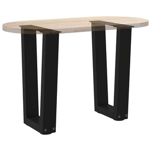 vidaXL Dining Table Legs V-Shape 2 pcs Black 28x(42-43.3) cm Steel