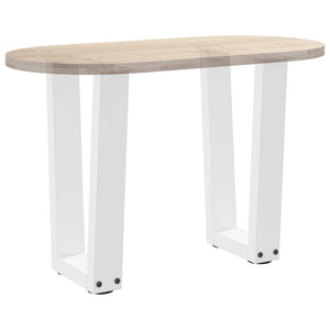 vidaXL Dining Table Legs V-Shape 2 pcs White 28x(42-43.3) cm Steel