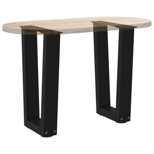 vidaXL Dining Table Legs V-Shape 2 pcs Black 38x(42-43.3) cm Steel