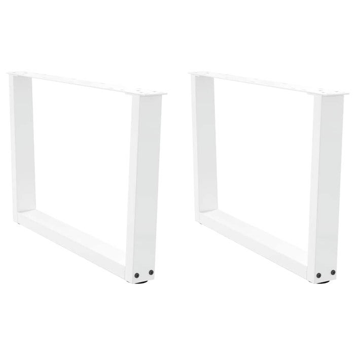 vidaXL Dining Table Legs V-Shape 2 pcs White 70x(42-43.3) cm Steel